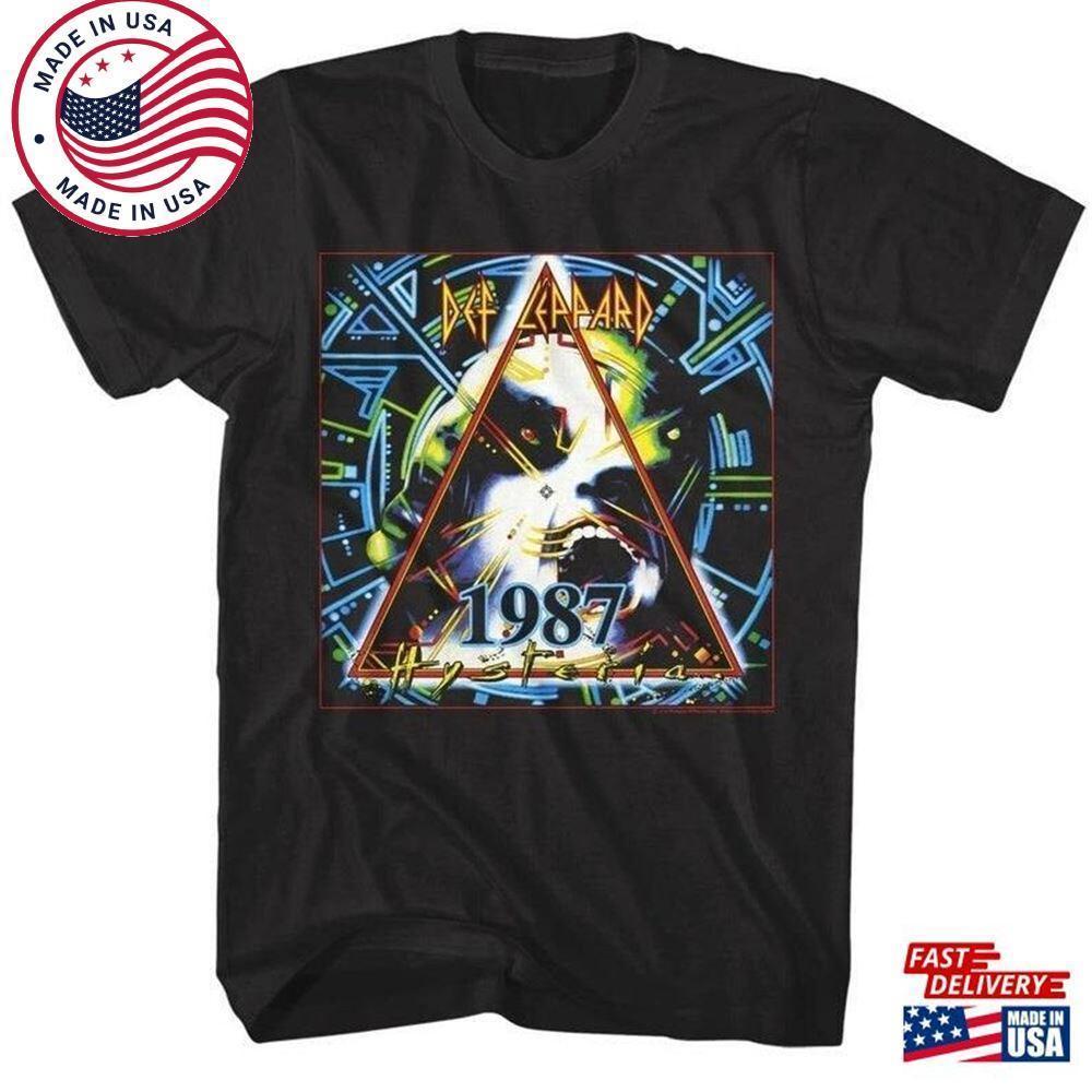Def Leppard Hysteria World Tour 1987 Adult T-Shirt  Classic